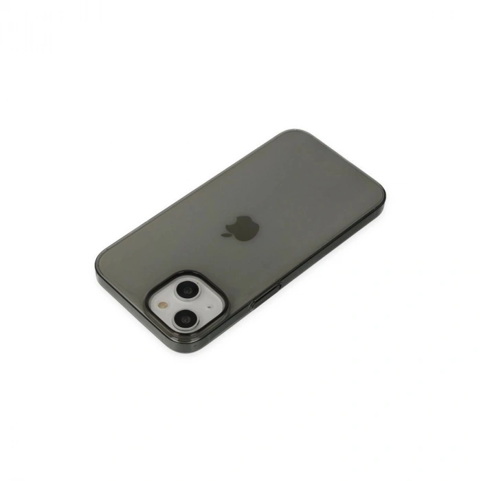 MARSİLYAN™- Apple İphone 14 Plus Kılıf Pc Sert Şeffaf Kapak - Siyah