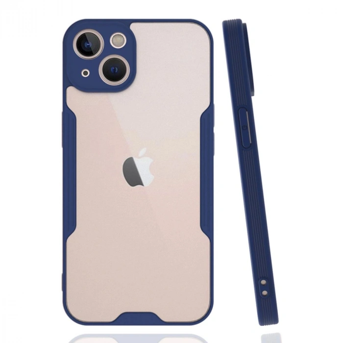 MARSİLYAN™- Apple İphone 14 Plus Kılıf Platin Silikon - Lacivert