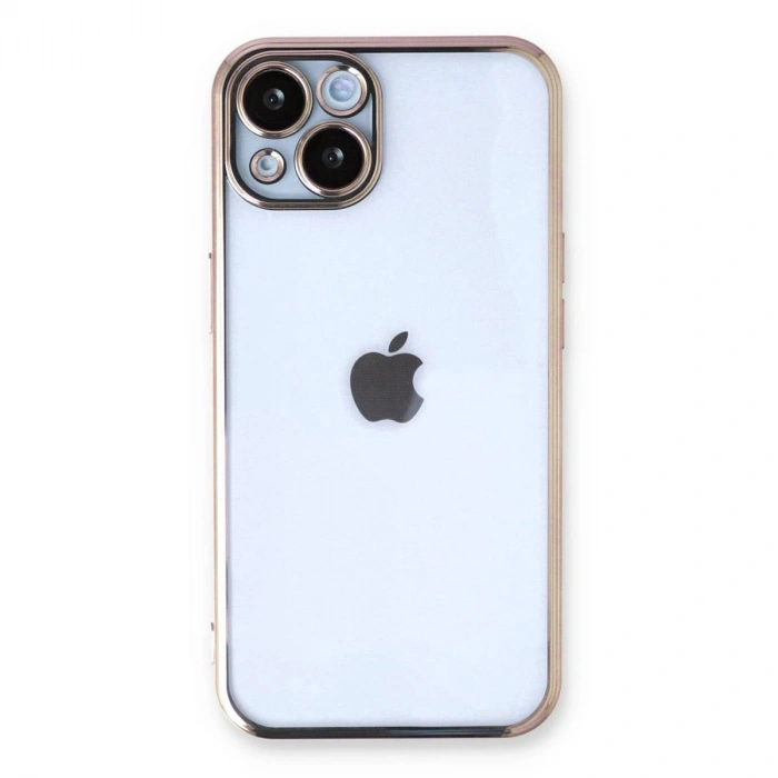 MARSİLYAN™- Apple İphone 14 Plus Kılıf Razer Lensli Silikon - Gold