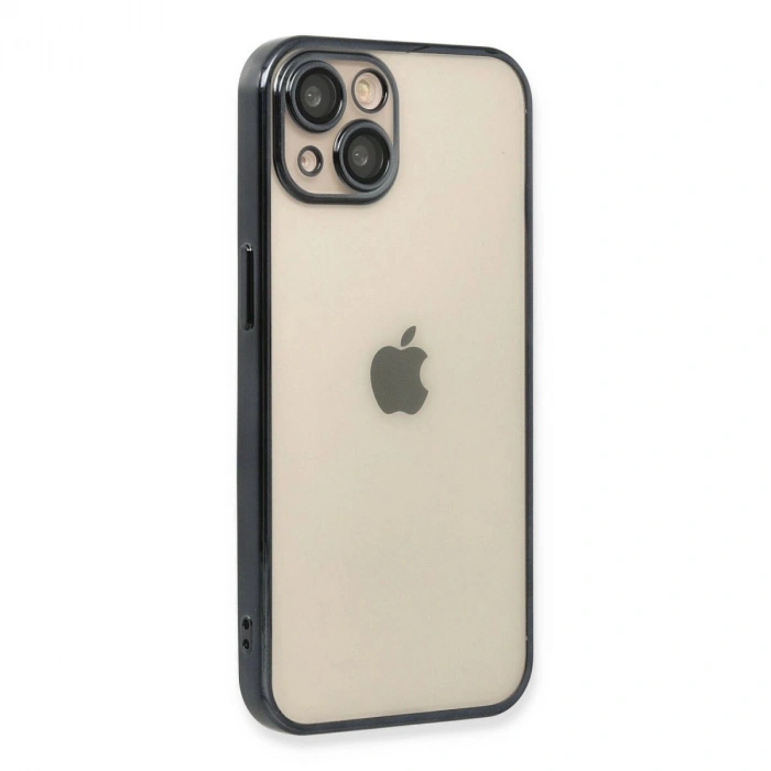 MARSİLYAN™- Apple İphone 14 Plus Kılıf Razer Lensli Silikon - Siyah