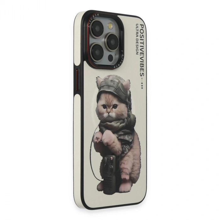MARSİLYAN™-  Apple İphone 14 Pro Fun Magsafe Kapak - Beyaz