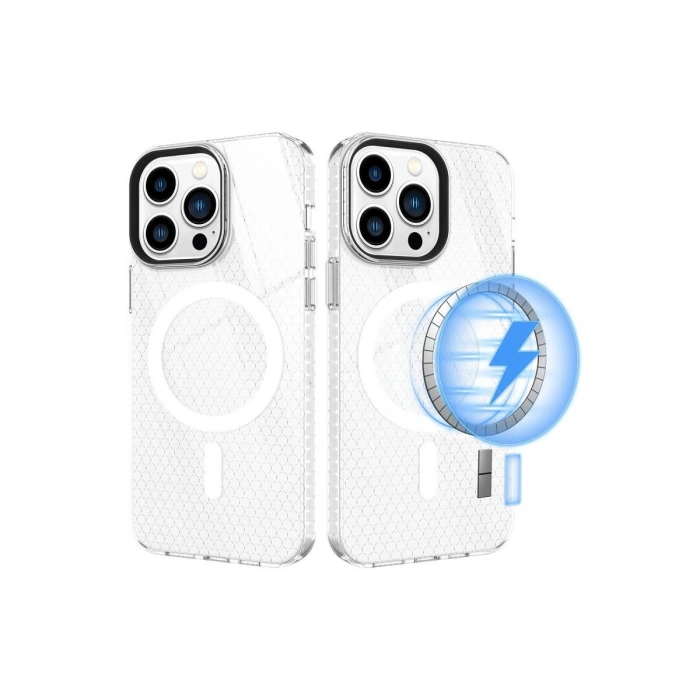 MARSİLYAN™- Apple İphone 14 Pro Kılıf Beta Magneticsafe Silikon - Şeffaf
