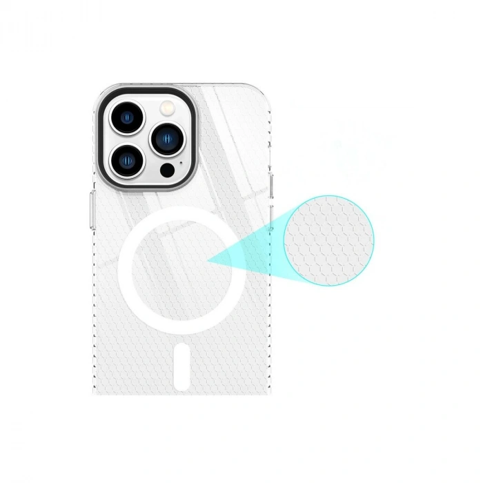 MARSİLYAN™- Apple İphone 14 Pro Kılıf Beta Magneticsafe Silikon - Şeffaf