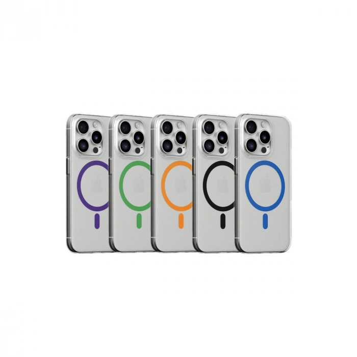 MARSİLYAN™-  Apple İphone 14 Pro Kılıf Bubble Magsafe Kapak - Mor