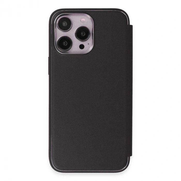 MARSİLYAN™- Apple İphone 14 Pro Kılıf Dolpin Kapaklı - Siyah