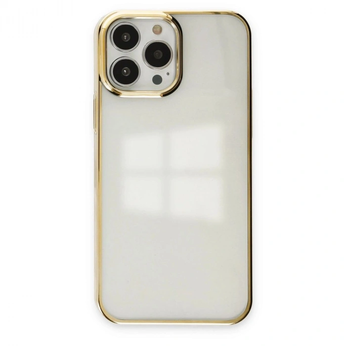 MARSİLYAN™- Apple İphone 14 Pro Kılıf Element Silikon - Gold
