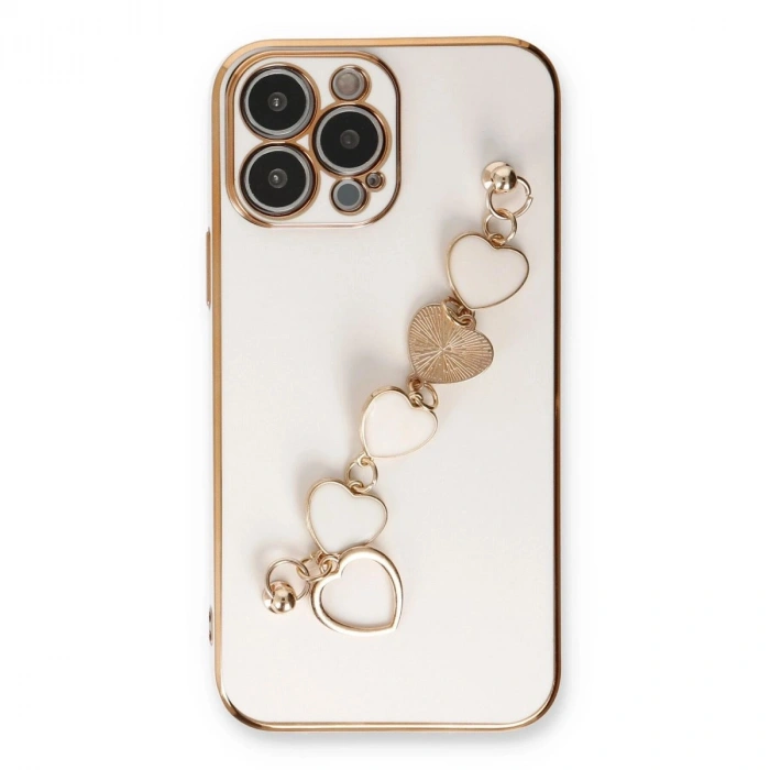 MARSİLYAN™- Apple İphone 14 Pro Kılıf Esila Silikon - Beyaz