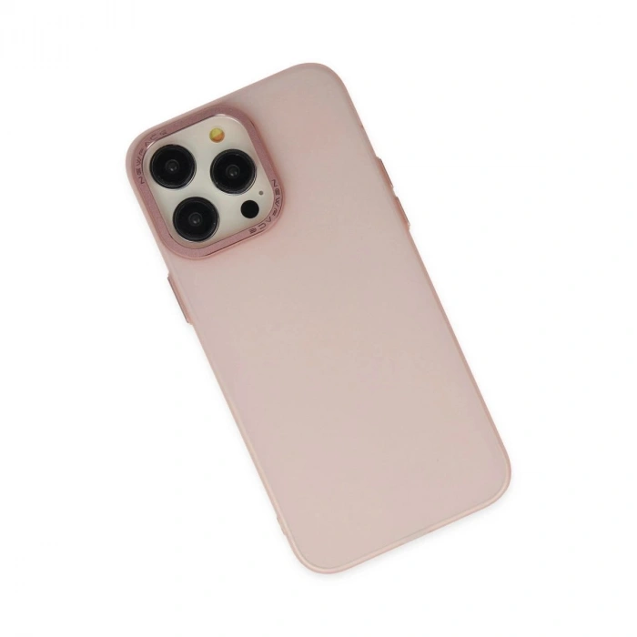 MARSİLYAN™- Apple İphone 14 Pro Kılıf Modos Metal Kapak - Pembe