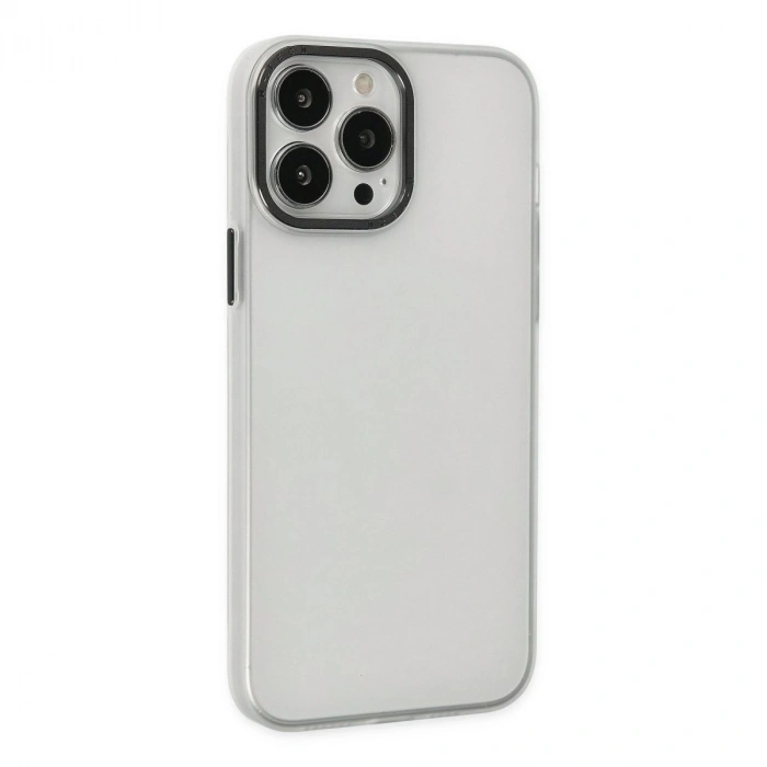 MARSİLYAN™- Apple İphone 14 Pro Kılıf Modos Metal Kapak - Şeffaf