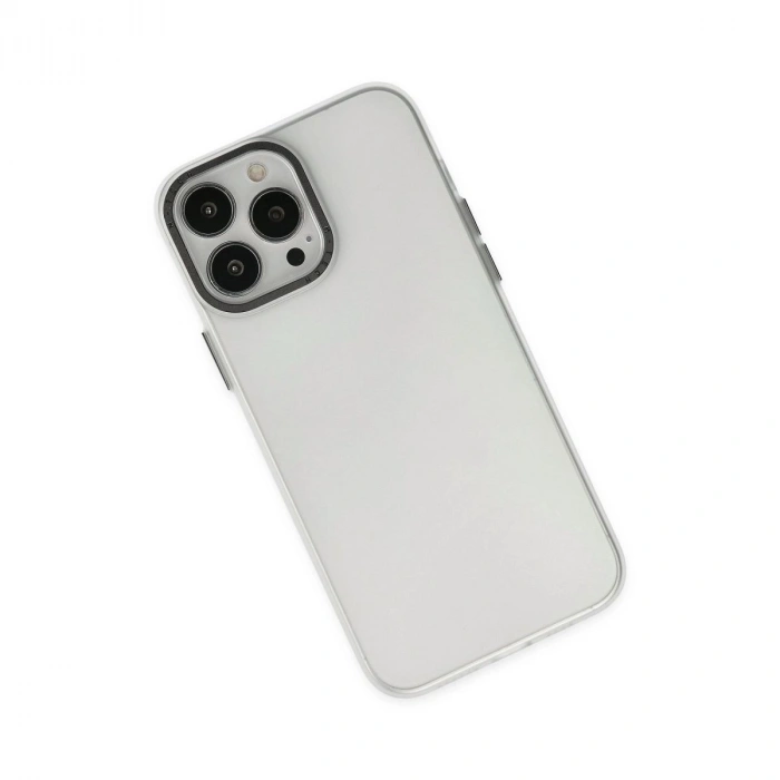 MARSİLYAN™- Apple İphone 14 Pro Kılıf Modos Metal Kapak - Şeffaf