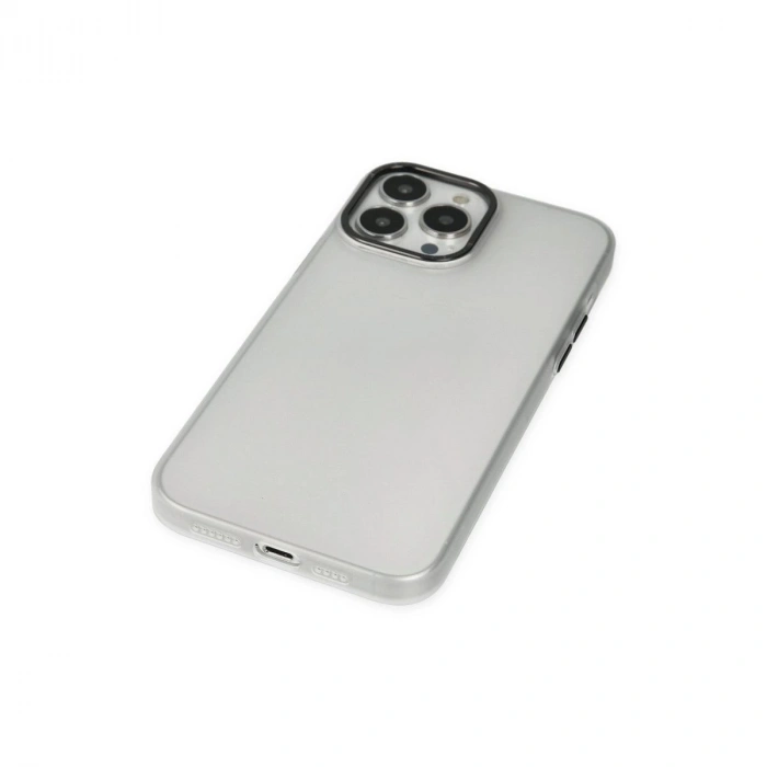 MARSİLYAN™- Apple İphone 14 Pro Kılıf Modos Metal Kapak - Şeffaf