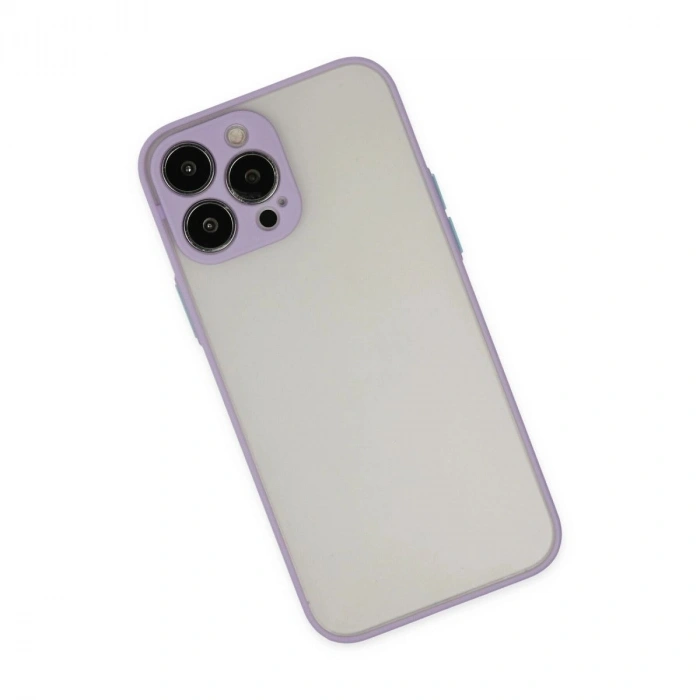 MARSİLYAN™- Apple İphone 14 Pro Kılıf Montreal Silikon Kapak - Mor