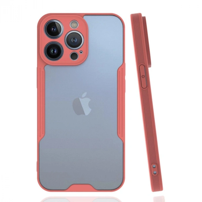 MARSİLYAN™- Apple İphone 14 Pro Kılıf Platin Silikon - Pembe