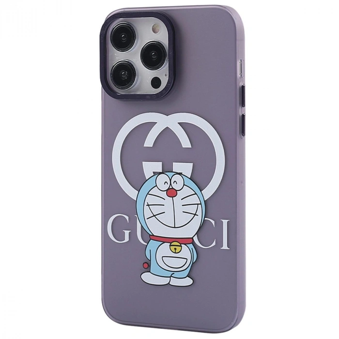 MARSİLYAN™- Apple İphone 14 Pro Kılıf Prada Desenli Kapak - Prada Mor - 3