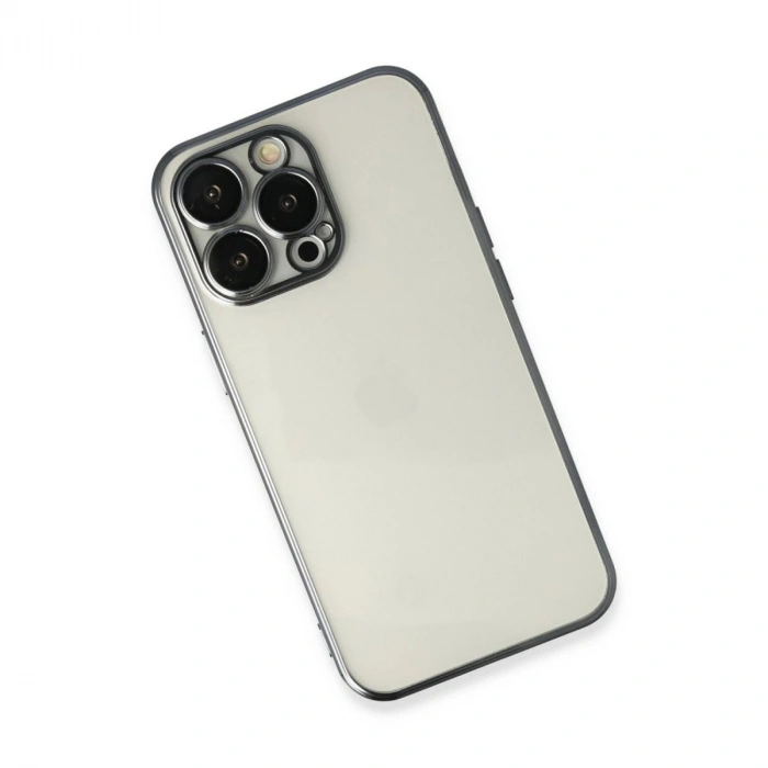 MARSİLYAN™- Apple İphone 14 Pro Kılıf Razer Lensli Silikon - Siyah