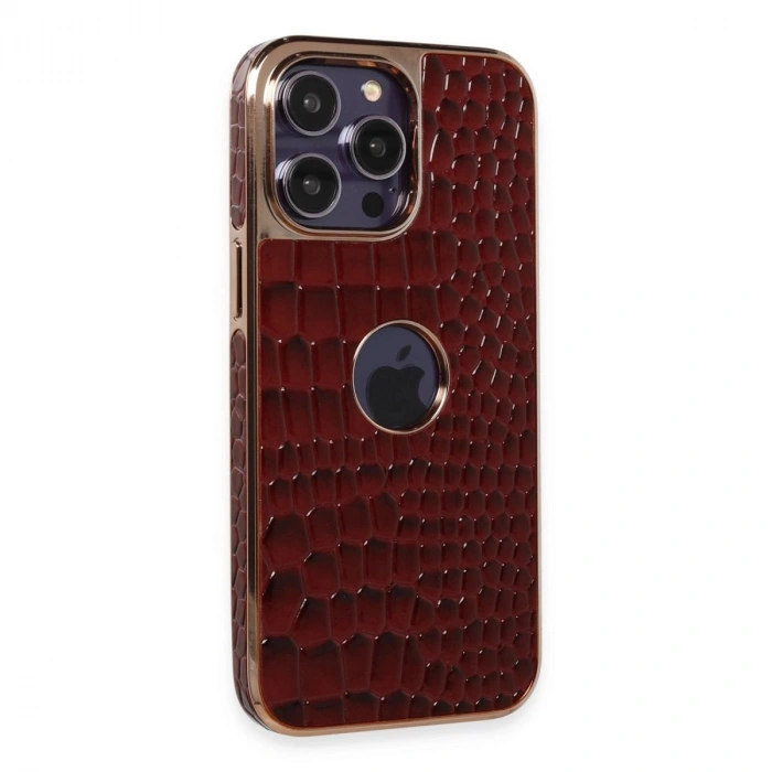 MARSİLYAN™- Apple İphone 14 Pro Kılıf Snake Kapak - Bordo