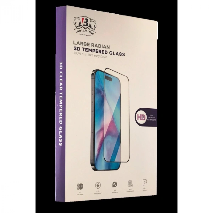 MARSİLYAN™- Apple İphone 14 Pro Max Bilvis 3d Cam Ekran Koruyucu