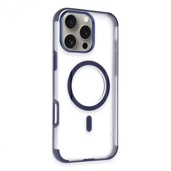 MARSİLYAN™-  Apple İphone 14 Pro Max Hilton Magsafe Kapak - Lacivert
