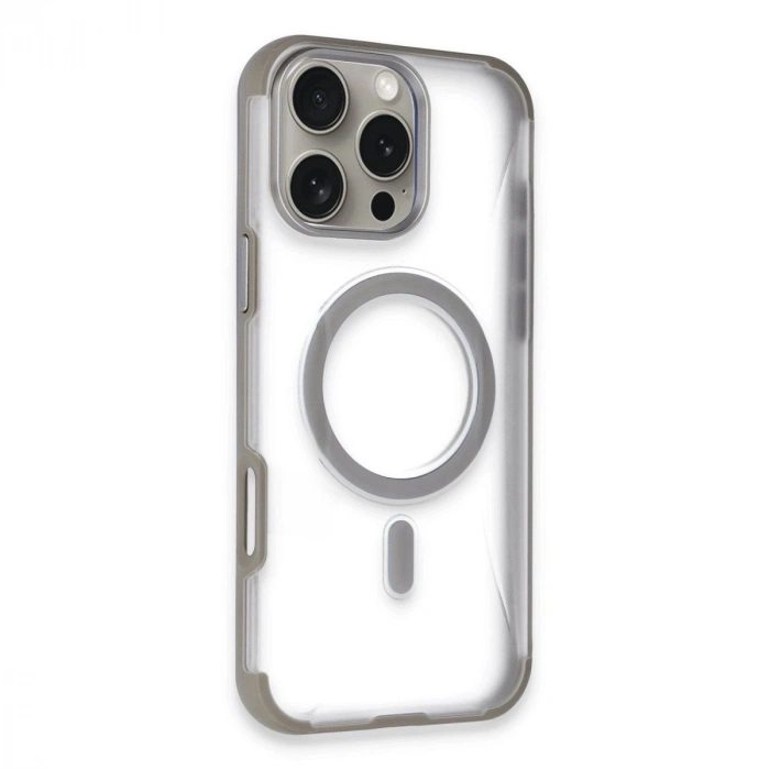 MARSİLYAN™-  Apple İphone 14 Pro Max Hilton Magsafe Kapak - Titan Gri