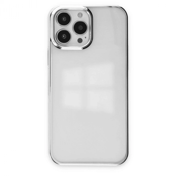 MARSİLYAN™- Apple İphone 14 Pro Max Kılıf Element Silikon - Gümüş