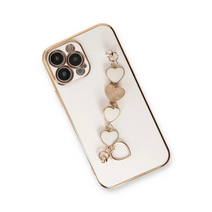 MARSİLYAN™- Apple İphone 14 Pro Max Kılıf Esila Silikon - Beyaz