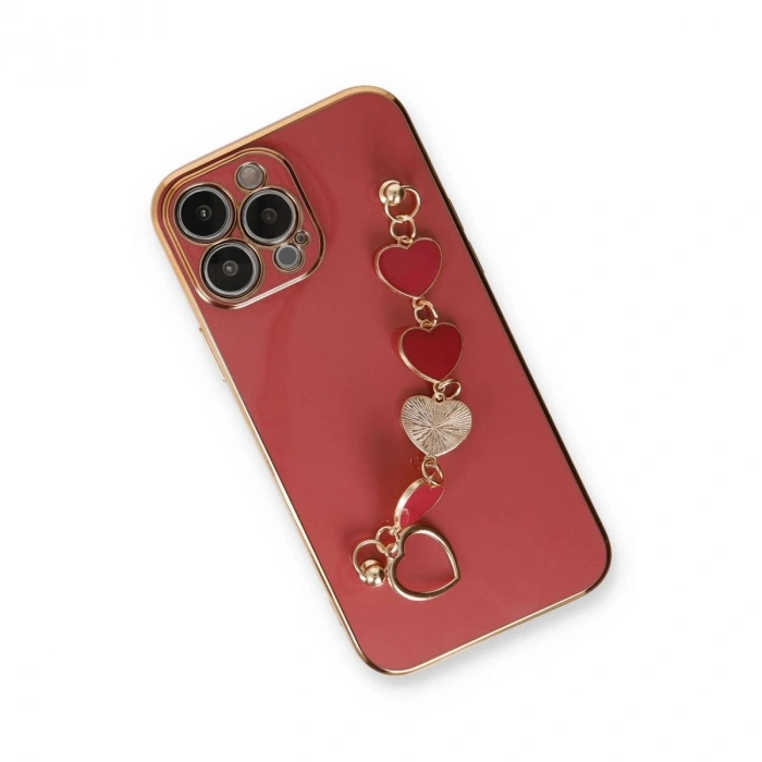 MARSİLYAN™- Apple İphone 14 Pro Max Kılıf Esila Silikon - Kırmızı