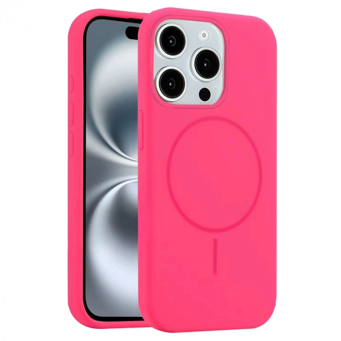 MARSİLYAN™-  Apple İphone 14 Pro Max Kılıf Jully Magsafe Kapak - Pembe