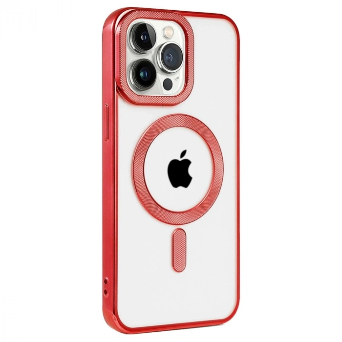 MARSİLYAN™- Apple İphone 14 Pro Max Kılıf Kronos Magsafe Kapak - Kırmızı