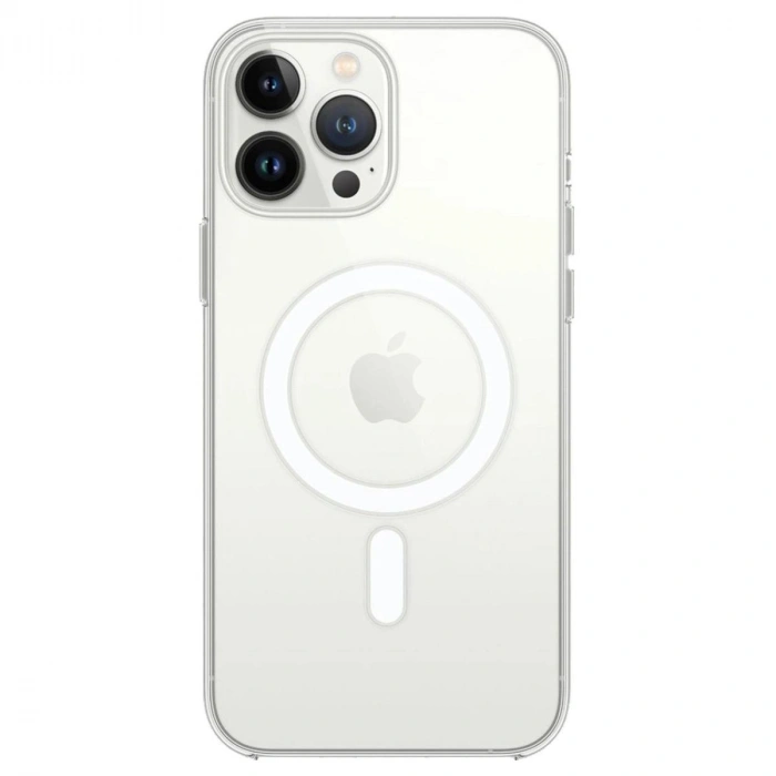 MARSİLYAN™- Apple İphone 14 Pro Max Kılıf Magneticsafe Şeffaf Silikon - Şeffaf