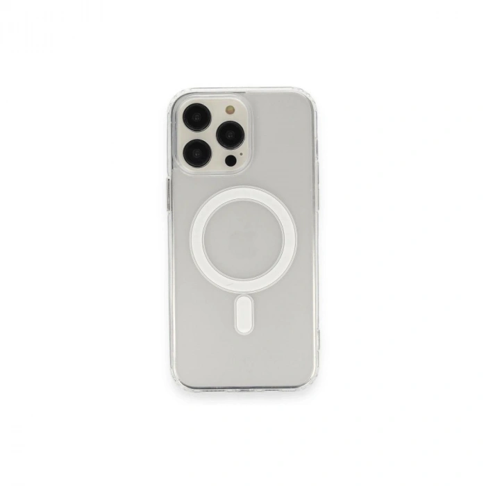 MARSİLYAN™- Apple İphone 14 Pro Max Kılıf Matte Şeffaf Magneticsafe - Şeffaf