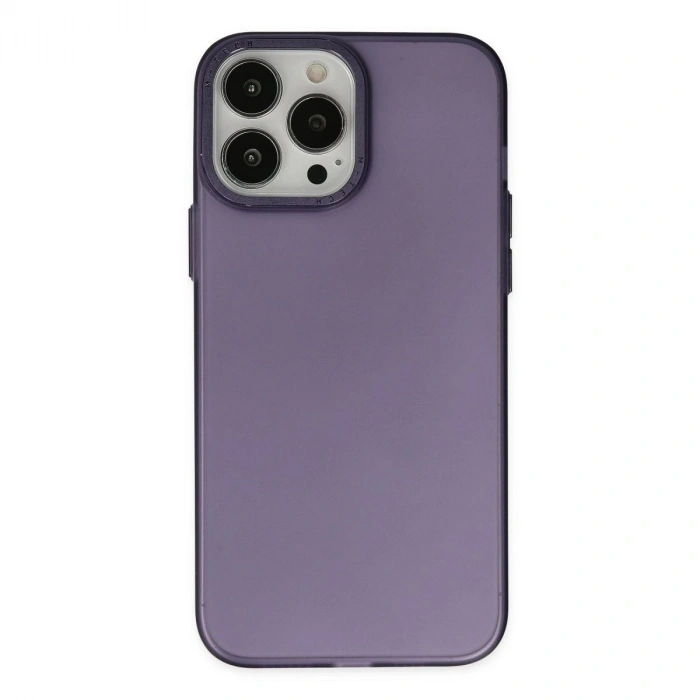 MARSİLYAN™- Apple İphone 14 Pro Max Kılıf Modos Metal Kapak - Mor
