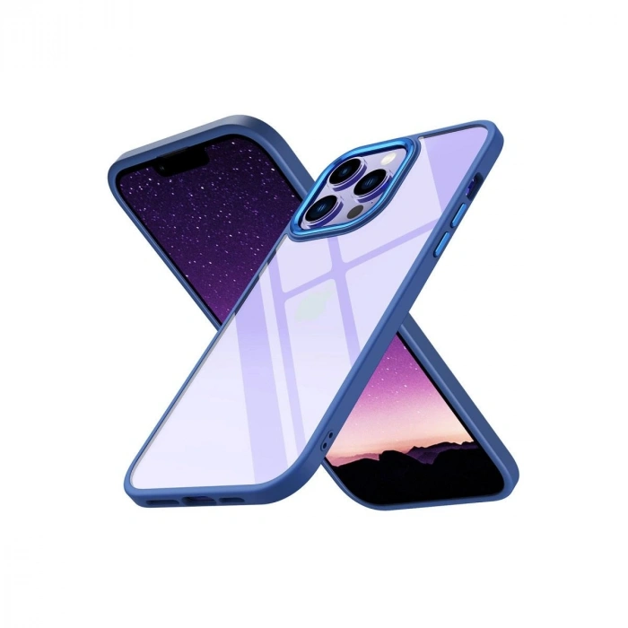 MARSİLYAN™- Apple İphone 14 Pro Max Kılıf Power Silikon - Mavi