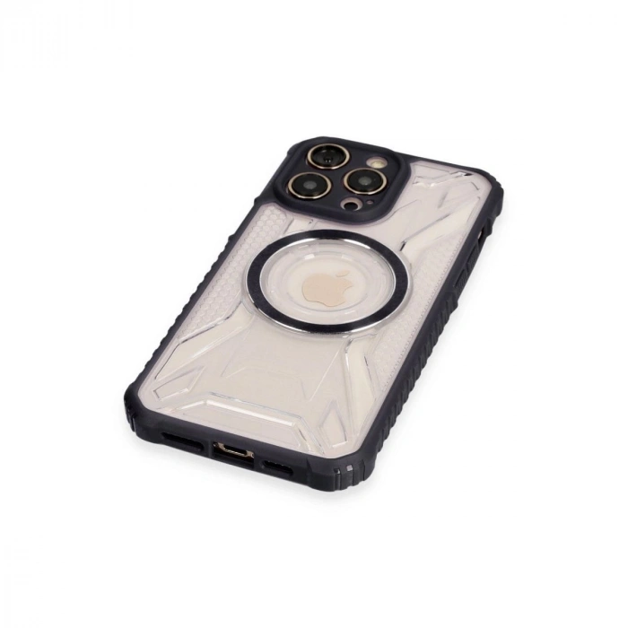 MARSİLYAN™- Apple İphone 14 Pro Max Kılıf Prag Magneticsafe Kapak - Siyah