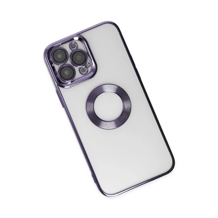 MARSİLYAN™- Apple İphone 14 Pro Max Kılıf Slot Silikon - Mor
