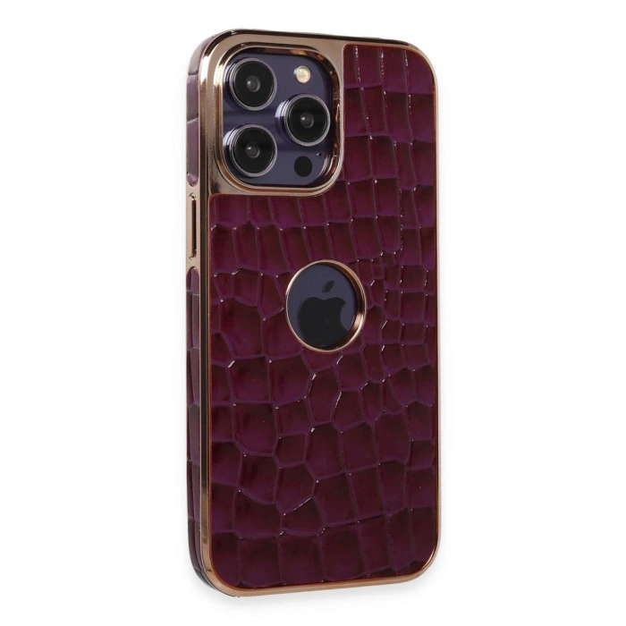 MARSİLYAN™-  Apple İphone 14 Pro Max Kılıf Snake Kapak - Derin Mor