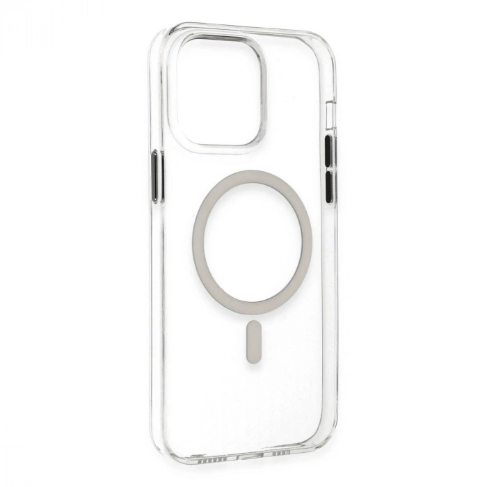 MARSİLYAN™- Apple İphone 14 Pro Max Kılıf Tron Şeffaf Magsafe Kapak - Şeffaf