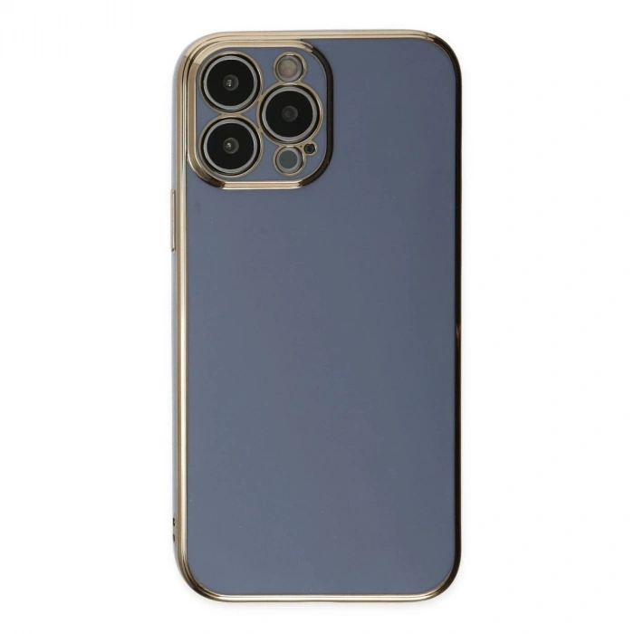 MARSİLYAN™- Apple İphone 14 Pro Max Kılıf Volet Silikon - Mavi