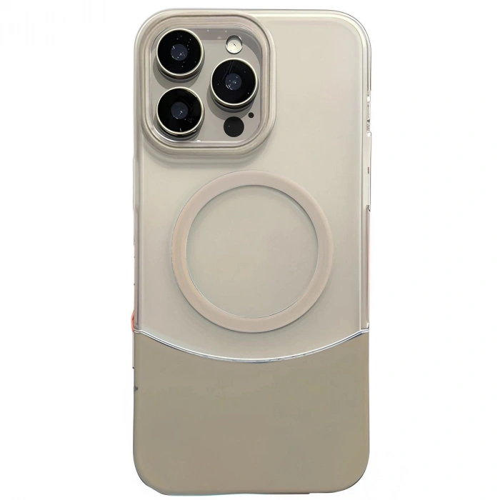 MARSİLYAN™-  Apple İphone 14 Pro Max Velar Magsafe Kapak - Natural Grey