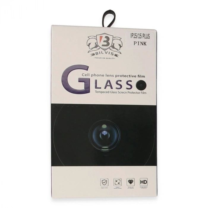 MARSİLYAN™- Apple İphone 15 Bilvis Titan Kamera Lens - Pembe