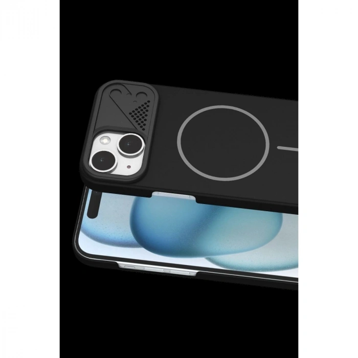 MARSİLYAN™-  Apple İphone 15 Export Magsafe Kapak - Siyah