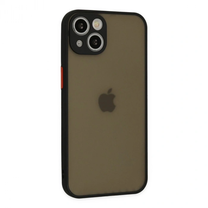 MARSİLYAN™- Apple İphone 15 Plus Kılıf Montreal Silikon Kapak - Siyah