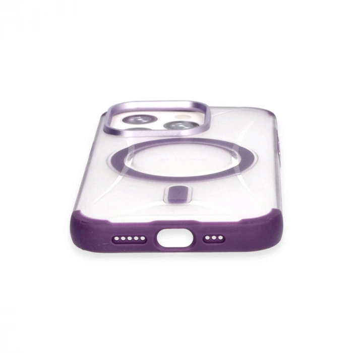 MARSİLYAN™-  Apple İphone 15 Pro Hilton Magsafe Kapak - Derin Mor