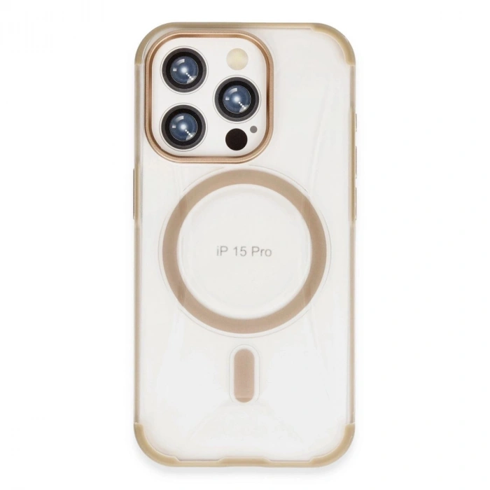 MARSİLYAN™-  Apple İphone 15 Pro Hilton Magsafe Kapak - Gold