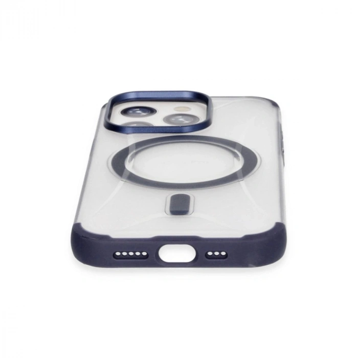 MARSİLYAN™-  Apple İphone 15 Pro Hilton Magsafe Kapak - Lacivert