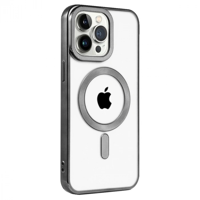 MARSİLYAN™- Apple İphone 15 Pro Kılıf Kronos Magsafe Kapak - Siyah
