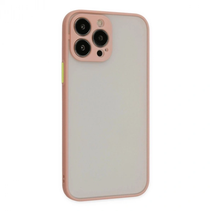 MARSİLYAN™- Apple İphone 15 Pro Kılıf Montreal Silikon Kapak - Pembe