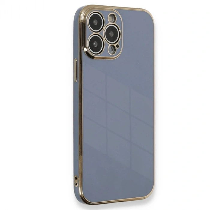 MARSİLYAN™- Apple İphone 15 Pro Kılıf Volet Silikon - Mavi