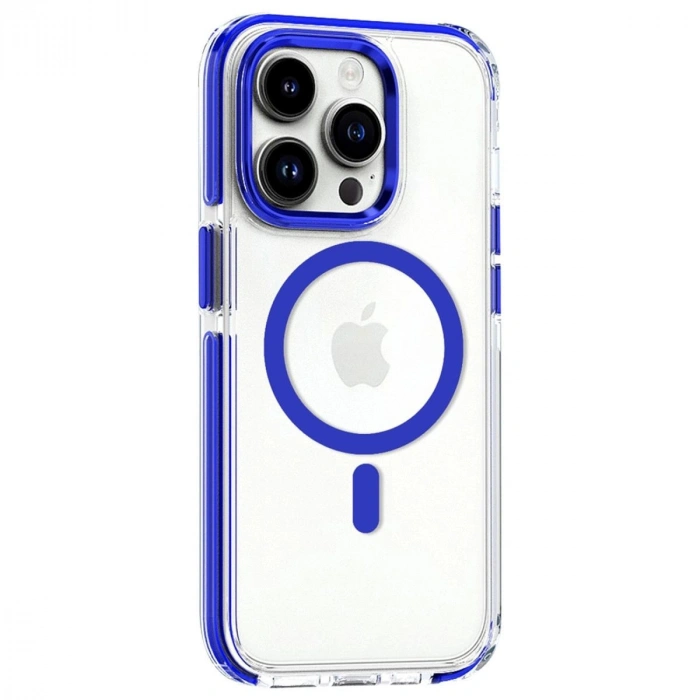 MARSİLYAN™-  Apple İphone 15 Pro Max Bella Magsafe Kapak - Mavi