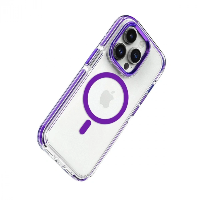 MARSİLYAN™-  Apple İphone 15 Pro Max Bella Magsafe Kapak - Mavi