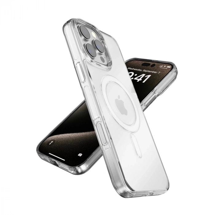 MARSİLYAN™-  Apple İphone 15 Pro Max Gleam Pc Sert Magsafe Kılıf - Şeffaf